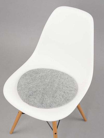 myfelt Flache Filz Sitzauflage, Filz Stuhlauflage - Carl - rund, Ø 36 cm, Grau Grau Meliert, Grau Me