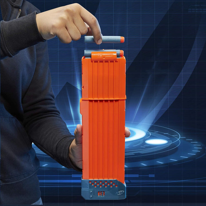 Nerf Elite 2 Turbine CS-18 motorisierter Blaster, 36 Nerf Darts, 18-Dart Clip-Magazin, mit Erweiteru