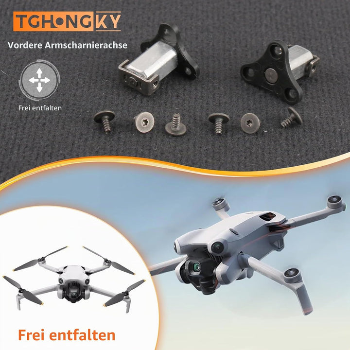 2 Stück Drohne Vorderarmwelle für DJI Mini 3 take Vorderarmdrehpunkt Ersatzteile für DJI Mini 4 Pro