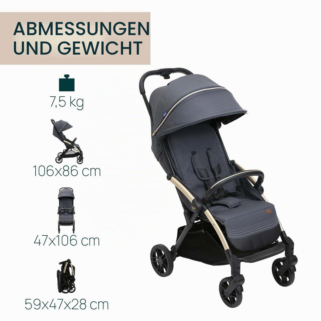 Chicco Kinderwagen Goody XPlus,von 0 Monaten bis 4 Jahren (22 kg),Einhandverschluss, lässt sich mit