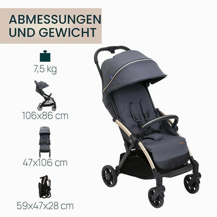 Chicco Kinderwagen Goody XPlus,von 0 Monaten bis 4 Jahren (22 kg),Einhandverschluss, lässt sich mit