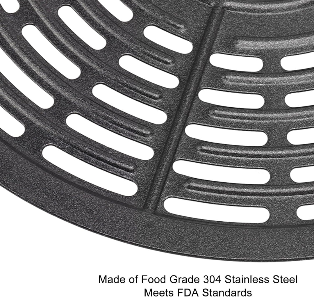 Tissting Air Fryer Liner, 22cm Rund Edelstahl Backpapier Wiederverwendbar Luftfritteuse Liner mit Bü