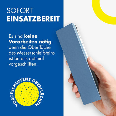 Zische Missarka Blue | Kombi Schleifstein FEPA 500 / 1200 (JIS 1200 / 4000) | Feiner Schliff für Mes