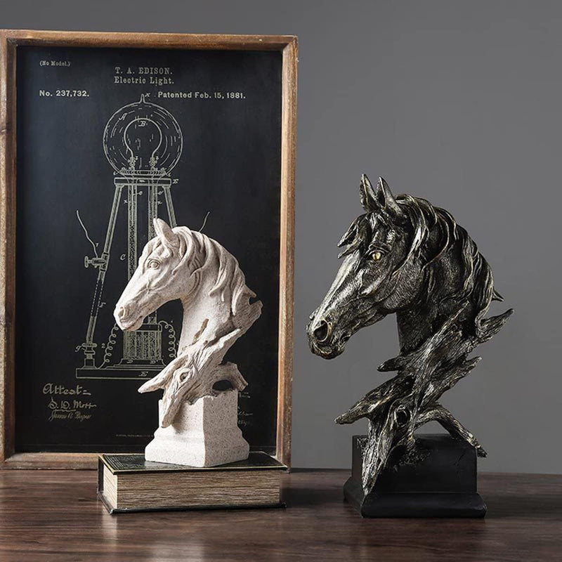 PIGPIGFLY Skulpturen,Deko Tier,Pferdekopf,Deko Wohnzimmer, Abstrakte Skulptur, Home Store Dekoration