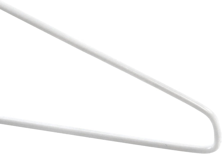 Hangerworld 20 Draht Kleiderbügel 40cm Weiss Mit Einkehrbung Metall-Kleiderbügel Extra flach, 20