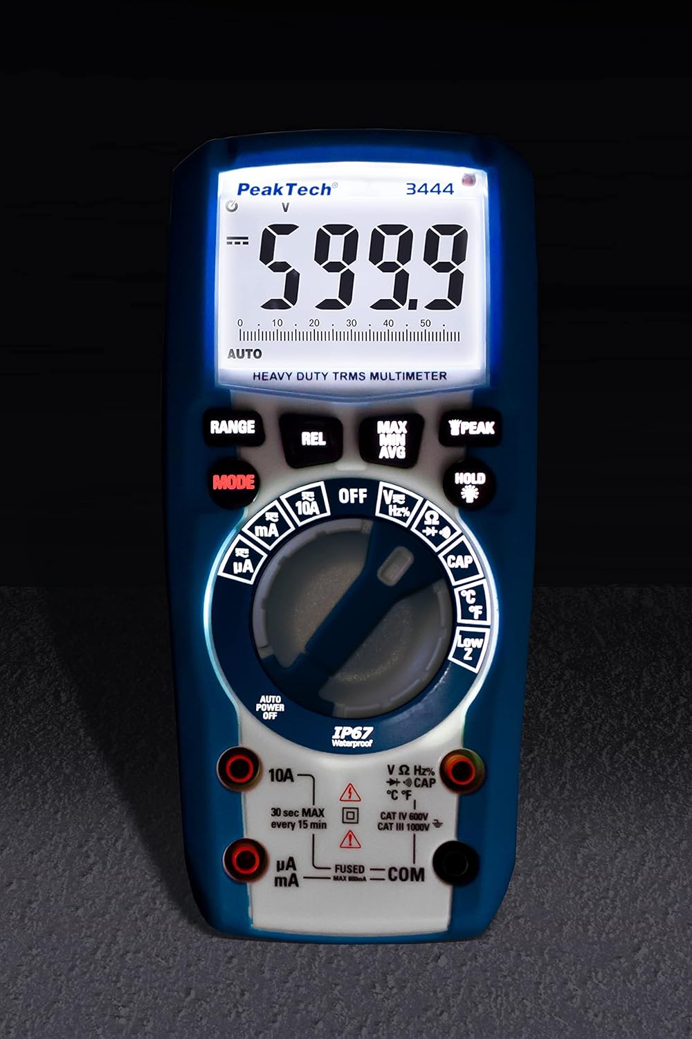 PeakTech 3444 – True RMS Digital Multimeter & Peak Tech P 8200 – Messzubehör Set für Digital Multime
