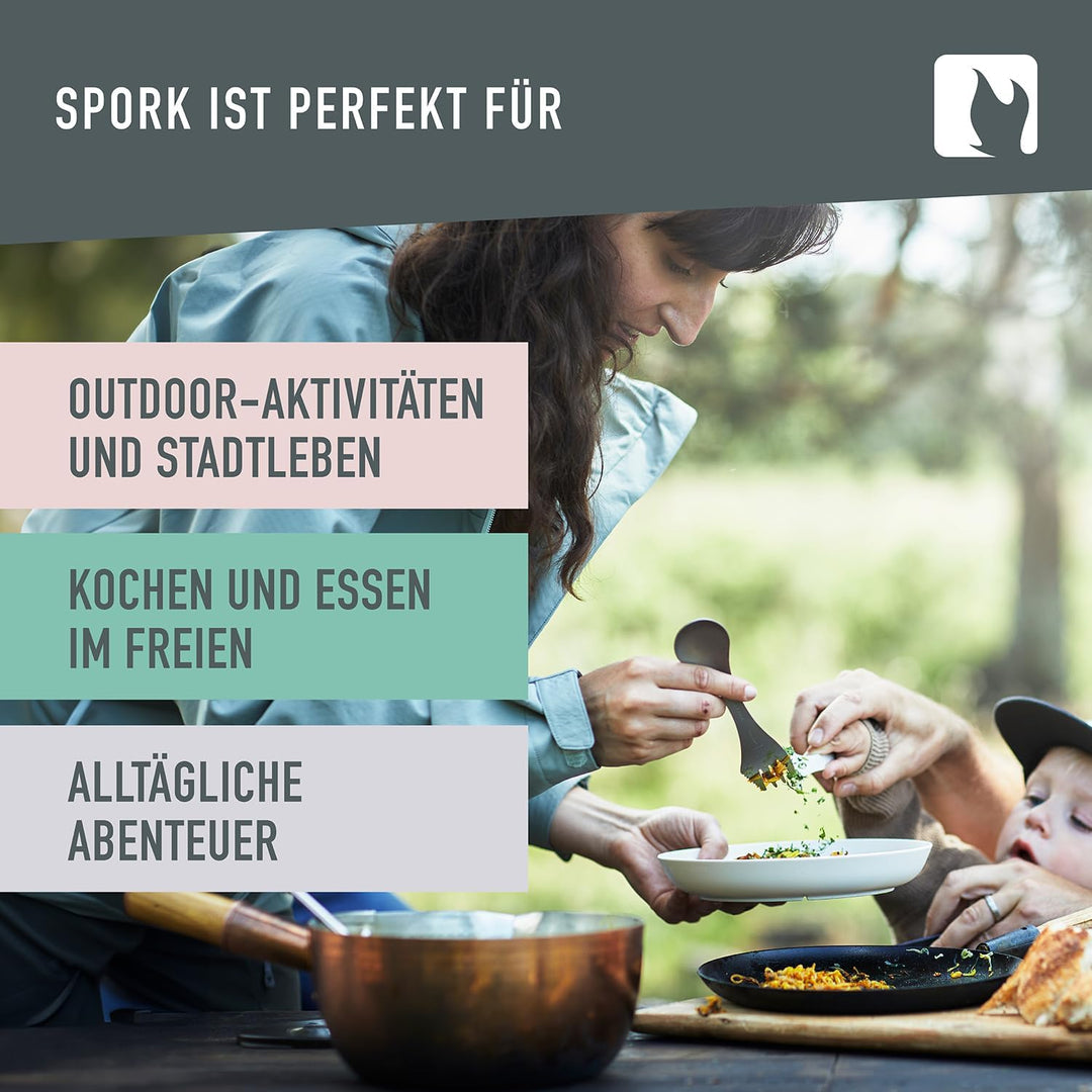Light My Fire Göffel Titan Spork - 3-in-1 Campingbesteck mit Löffel, Gabel und Messer - Leicht und T