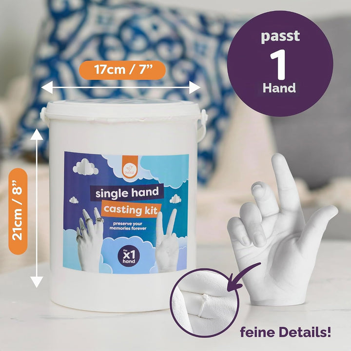 chuckle - 3D Einzelhand-Guss-Kit, DIY Hand-Skulptur für alle Altersgruppen, Erstelle personalisierte