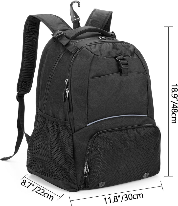 DSLEAF Tennisrucksack für 2 Schläger, Tennistasche mit separatem belüftetem Schuhraum für Tennis-/Pi
