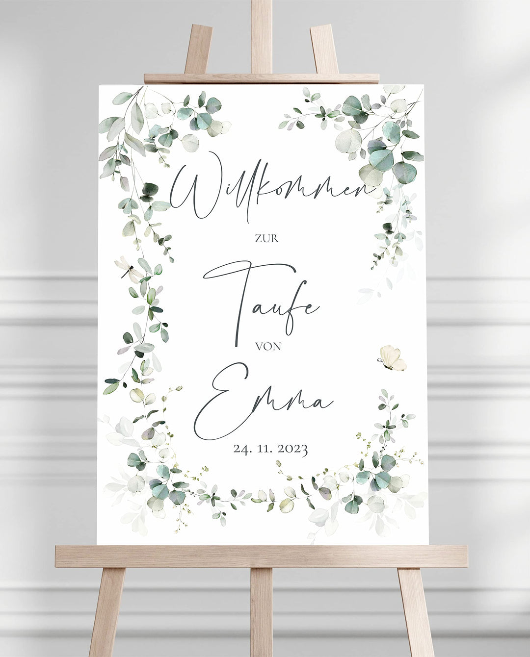 Manschin Laserdesign Willkommensschild Aluverbund personalisiert - Made in Germany - Welcome Willkom