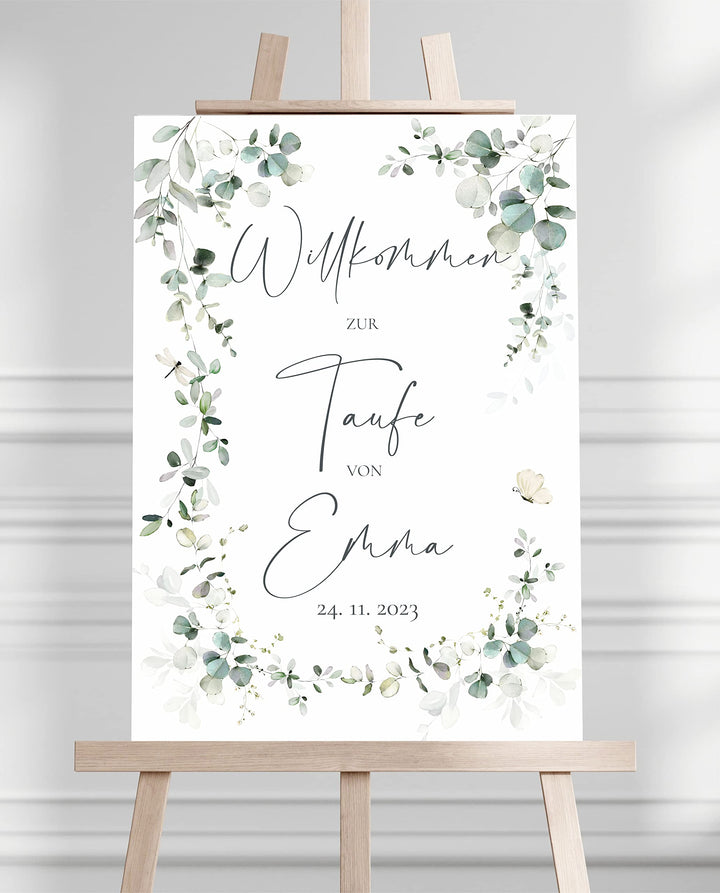 Manschin Laserdesign Willkommensschild Aluverbund personalisiert - Made in Germany - Welcome Willkom