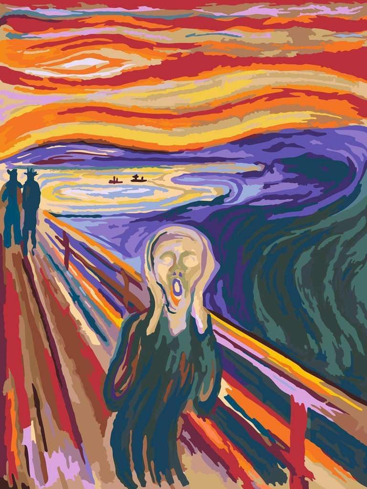 Ravensburger CreArt 23691 - Der Schrei (Edvard Munch) - Malen nach Zahlen Erwachsene, DIY Malset mit