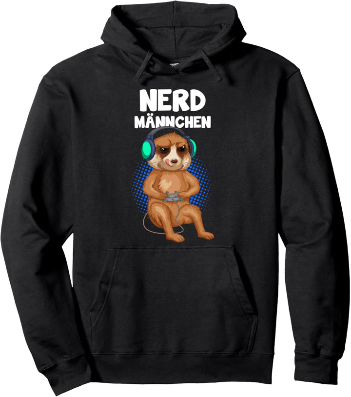Nerdmännchen Gaming Erdmännchen Gamer Geschenk Pullover Hoodie