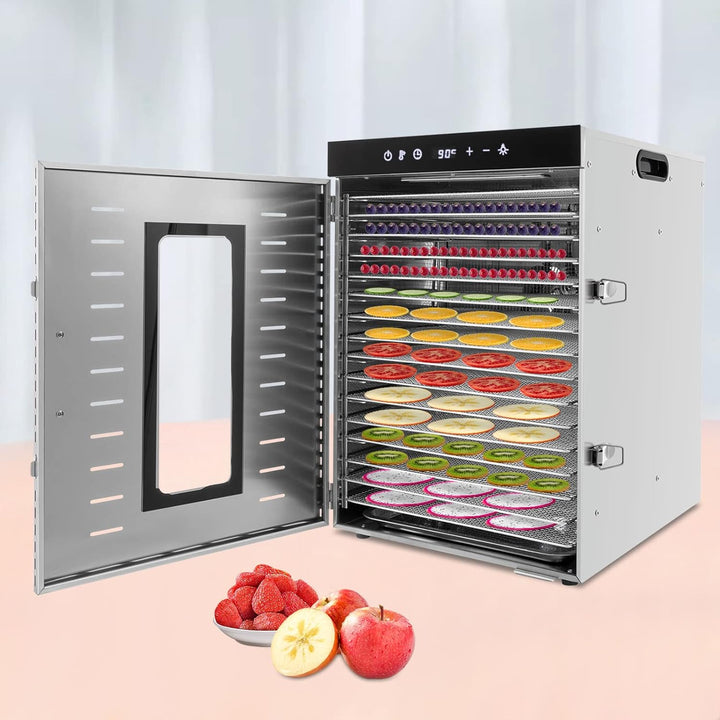 1500W Food Dehydrator Dörrgerät Obsttrockner Dörrautomat Lebensmitteltrockner SS-16H Obst Gemüse Kon