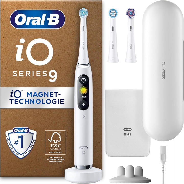 Oral-B iO Series 9 Plus Edition Elektrische Zahnbürste/Electric Toothbrush, PLUS 3 Aufsteckbürsten,