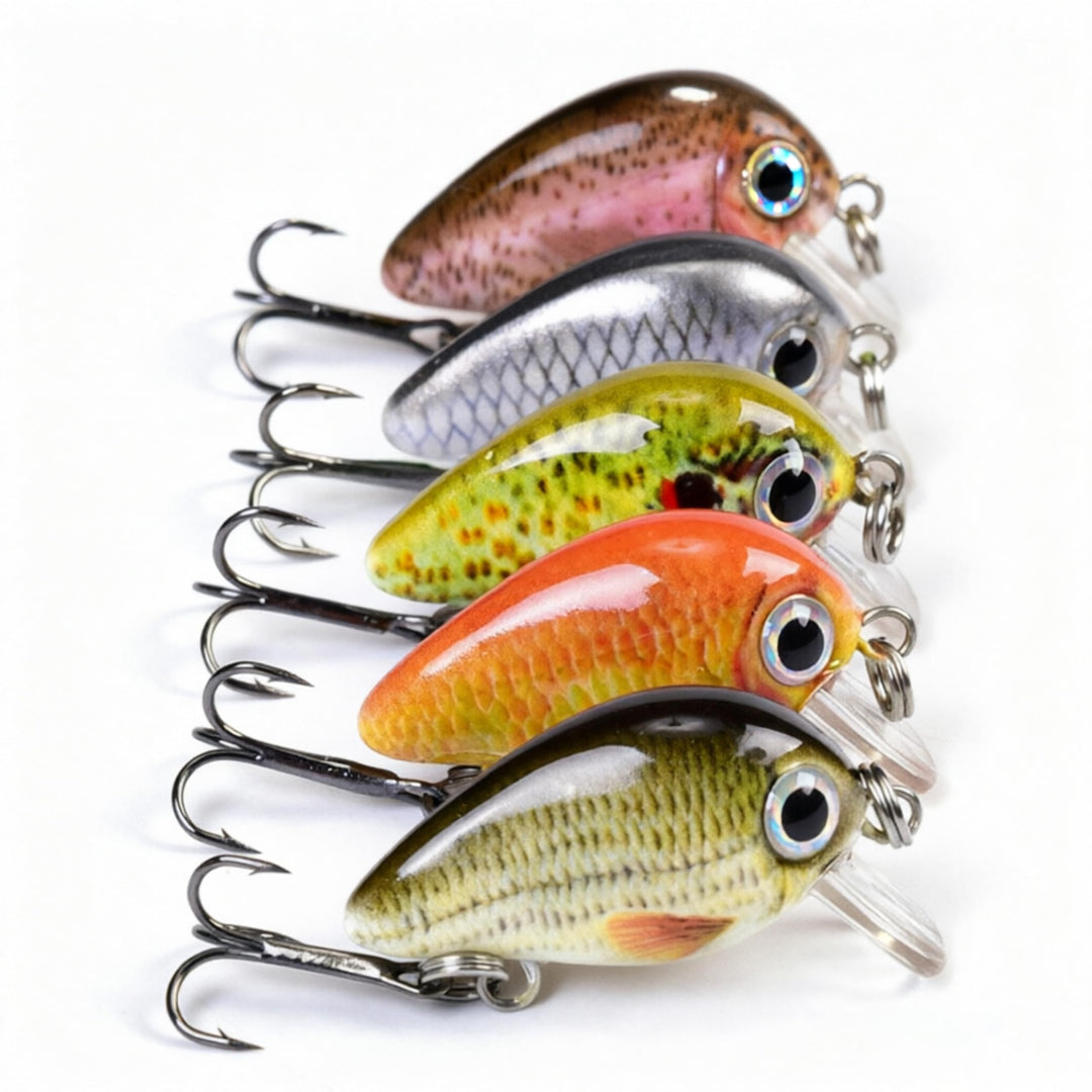 Steinn Wobbler Crankbait Kunstköder Set | Raubfisch Zander Barsch Angeln | 1.6g 2.5cm | Angelköder F