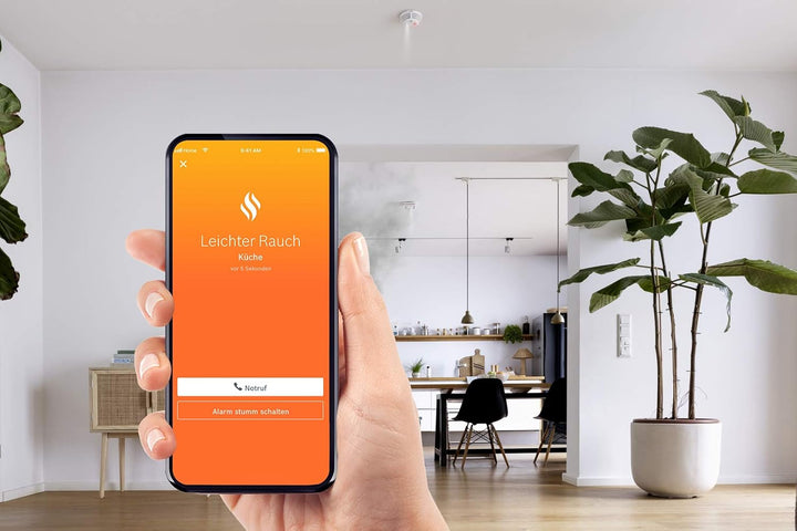Bosch Smart Home Rauchmelder Twinguard mit Luftqualitätsmessung und App-Funktion, kompatibel mit App