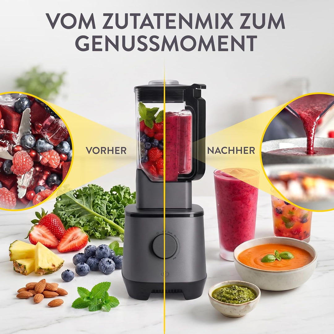 SPRINGLANE Hochleistungsmixer Hanno 2000 W, 32.000 U/min, 4 Programme, Selbstreinigungsfunktion, Sta