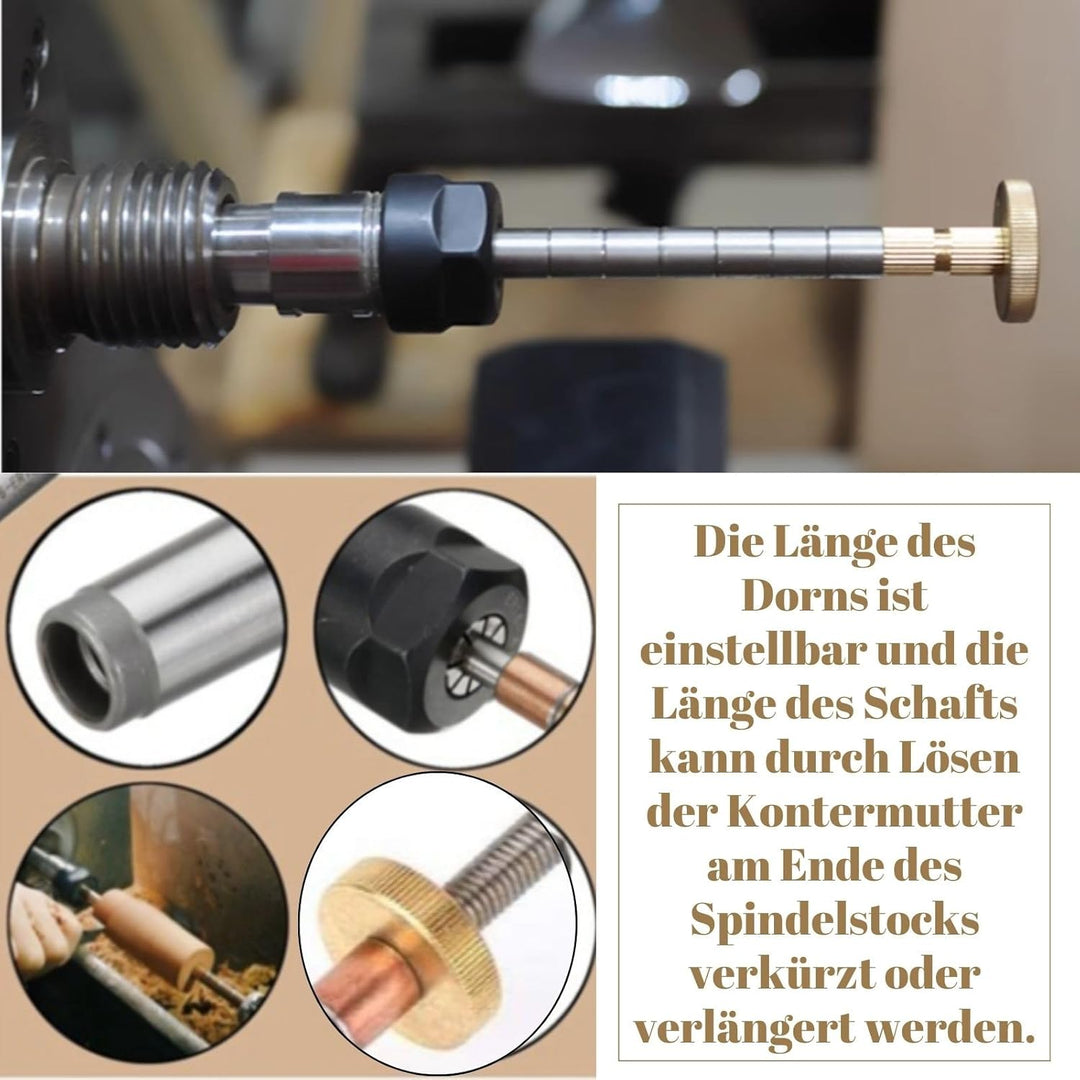 Holzbearbeitungswerkzeug Stift, Mandrel Drechseln Holzdrehdorn Holzbearbeitungsstift Dorndrehmaschin