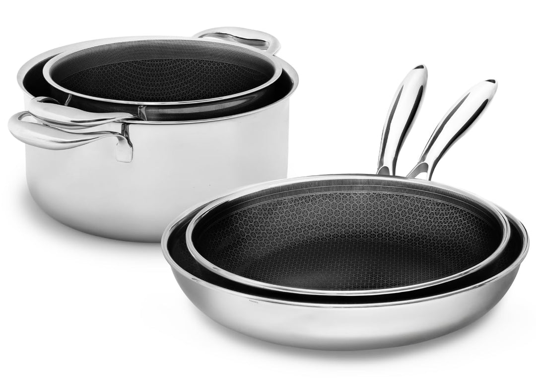Onyx Cookware Pfannen- &amp; Kochtopfset 4-teilig – Induktions Kochgeschirr 24cm, 28cm, 20cm, 24cm, 24cm