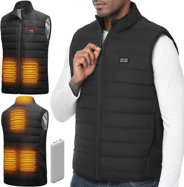 Beheizbare Weste, Heizweste für Damen Herren, Beheizte Jacke, Heizjacke mit Powerbank, 7.4V/5.0V Wär