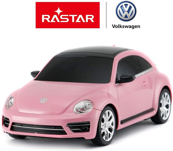 Rastar ferngesteuerter Volkswagen Käfer, Massstab 1:24, Kinder ferngesteuertes Rennauto, rosa Spielz
