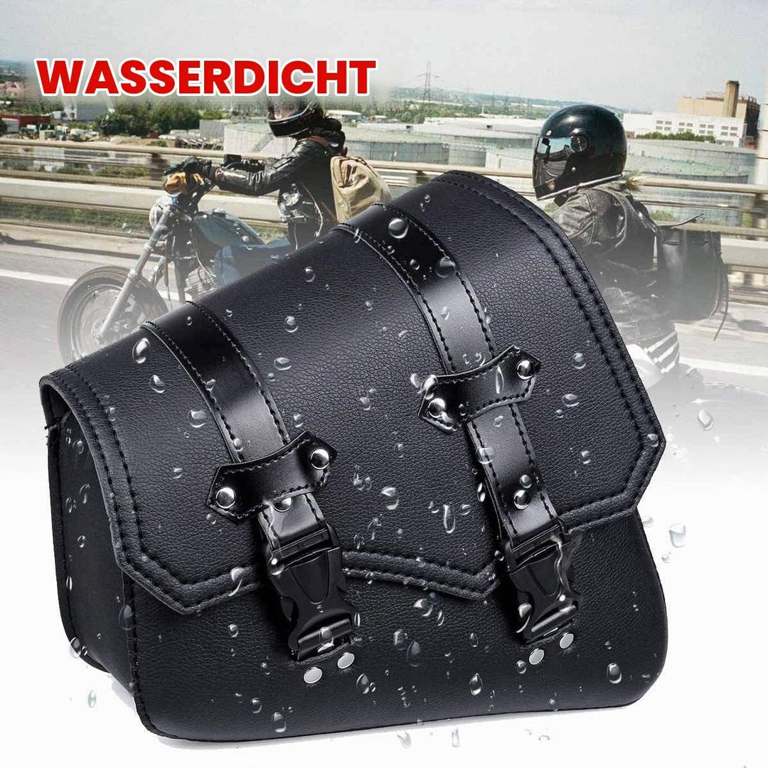 Vintage Satteltaschen für Motorrad Universal PU wasserdichte Satteltaschen mit grosser Kapazität
