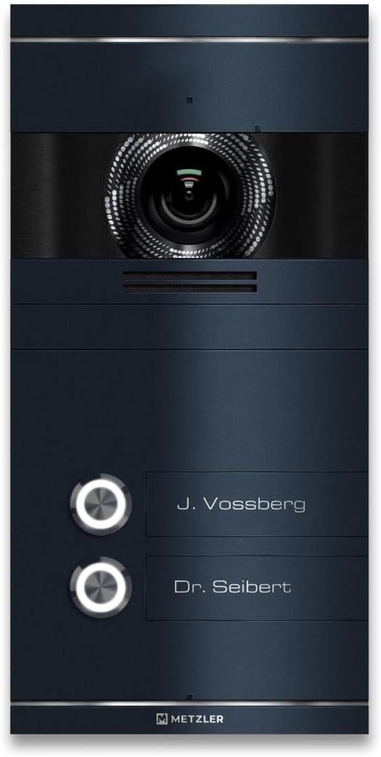 Metzler Video Türsprechanlage 2 Familienhaus | Türklingel mit Kamera FullHD | Opt. 7" Monitor | Smar