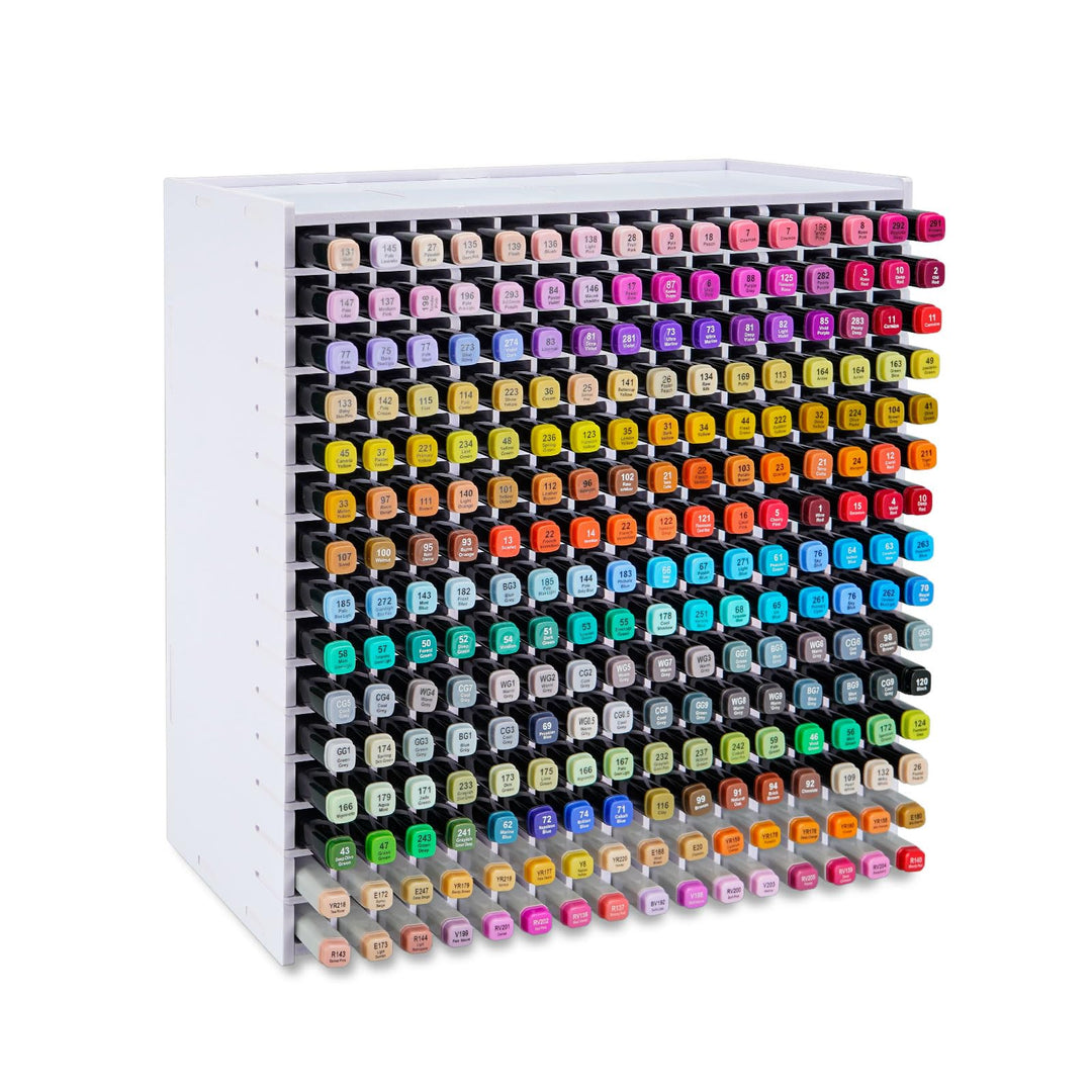 SANFURNEY Kunst-Marker-Aufbewahrungsregal für 240 Marker, Aquarellpinsel, Stifte, Farbstifte, Organi
