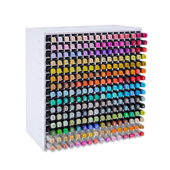 SANFURNEY Kunst-Marker-Aufbewahrungsregal für 240 Marker, Aquarellpinsel, Stifte, Farbstifte, Organi