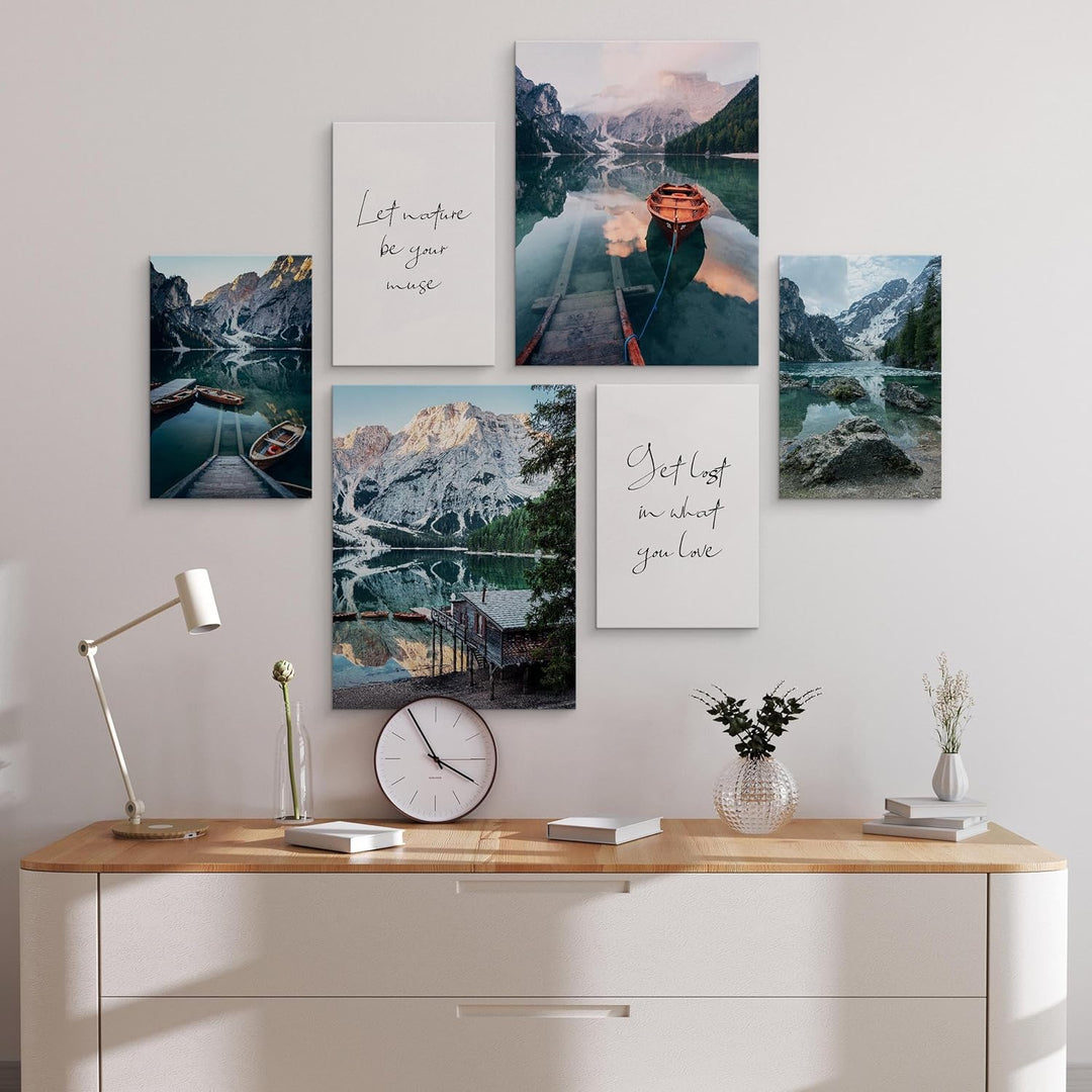 Muralo - Wandbilder Set - Leinwand Bilder Set Aufhängefertig - Bilder für Wohnzimmer Schlafzimmer -