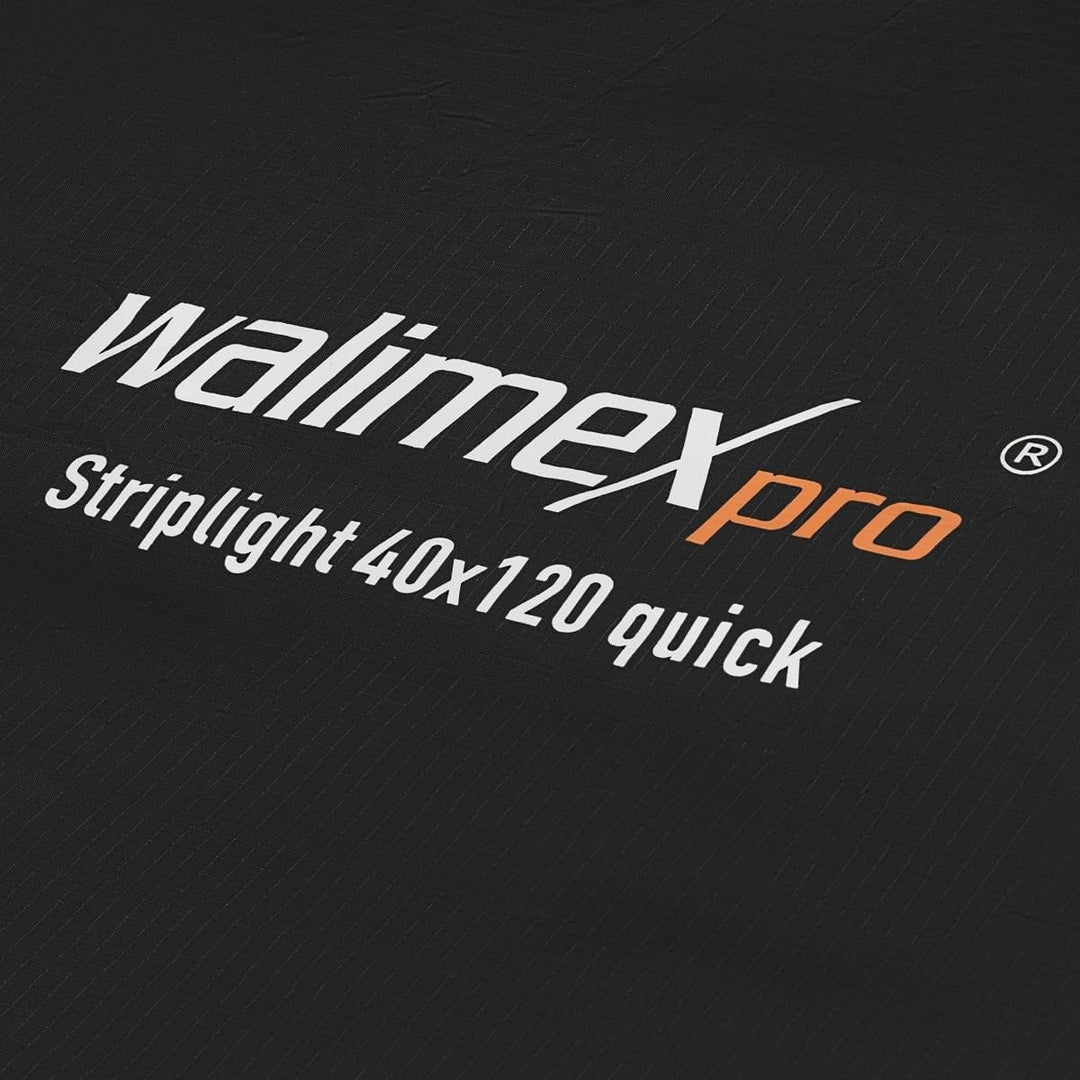 Walimex pro Studio Line Striplight SB QA – Softbox Streiflicht, Fläche 40x120cm, 49,5cm tief, faltba