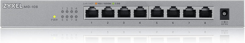 Zyxel 2,5G Multi-Gigabit Unmanaged Switch mit acht Ports für Home Entertainment oder SOHO-Netzwerke