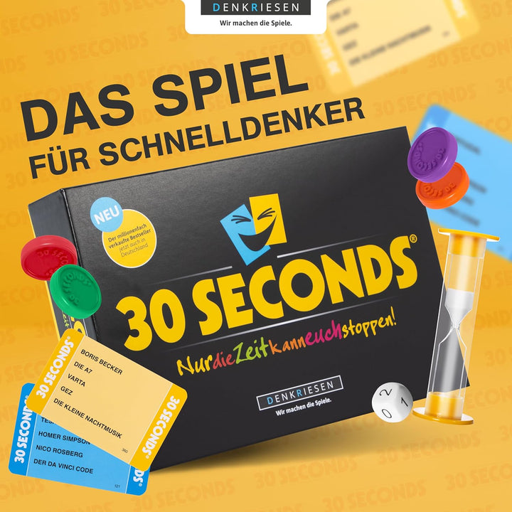 DENKRIESEN - 30 Seconds® - Nur die Zeit kann euch stoppen! | Ab 12 Jahren | 3+ Spieler | Brettspiel