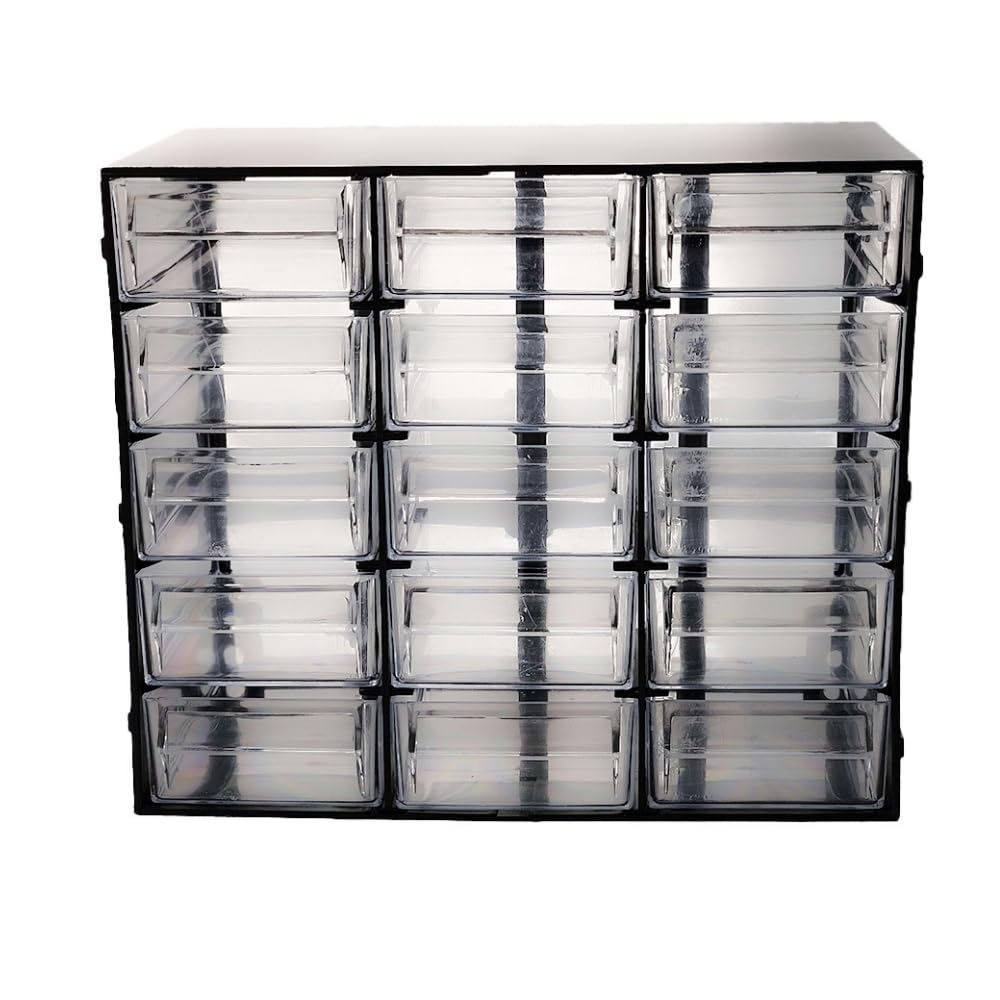 Sortimentskasten 15 Fach Sortierkasten für Kleinteile Organizer Schrauben Sortierbox Kleinteilemagaz