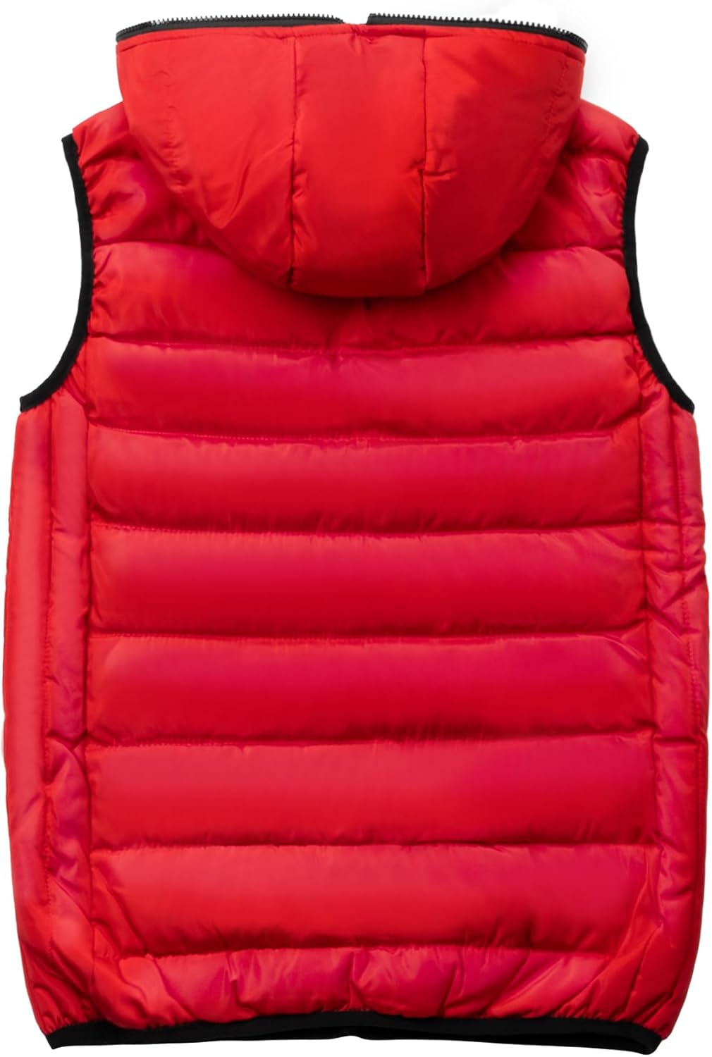 Kinder Warme Weste Jungen Steppweste Ärmellose Winterjacke Puffer Weste mit Kapuze, Rot 164-170