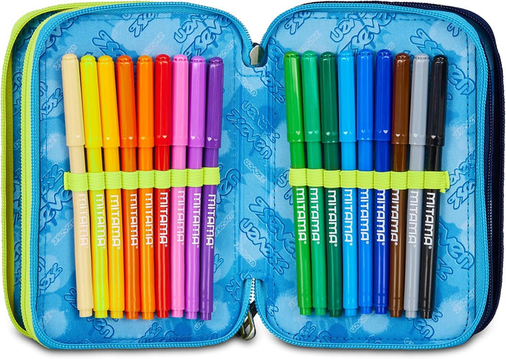 Seven, Mäppchen, Mehrfarbig, Federtasche für Schreibwaren, Etui mit Stiften, Kugelschreiber, & mehr,