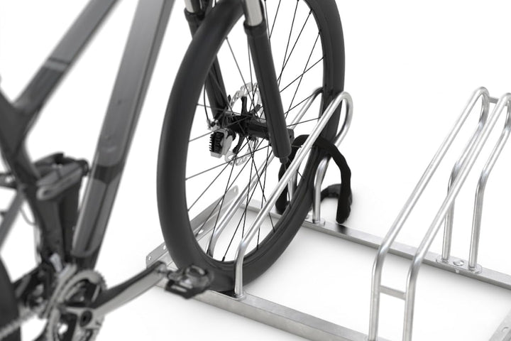 Bügelparker 2055 unser Klassiker | Fahrradständer einseitig | für 5 Fahrräder | Abwechselnde Hoch-/T