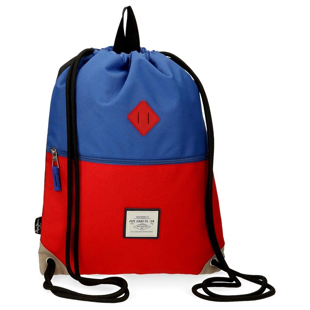 Pepe Jeans Dany Turnhalle mit Reissverschluss Sac Blau 35x46 cms Polyester Tasche Rucksack Blau, Tas