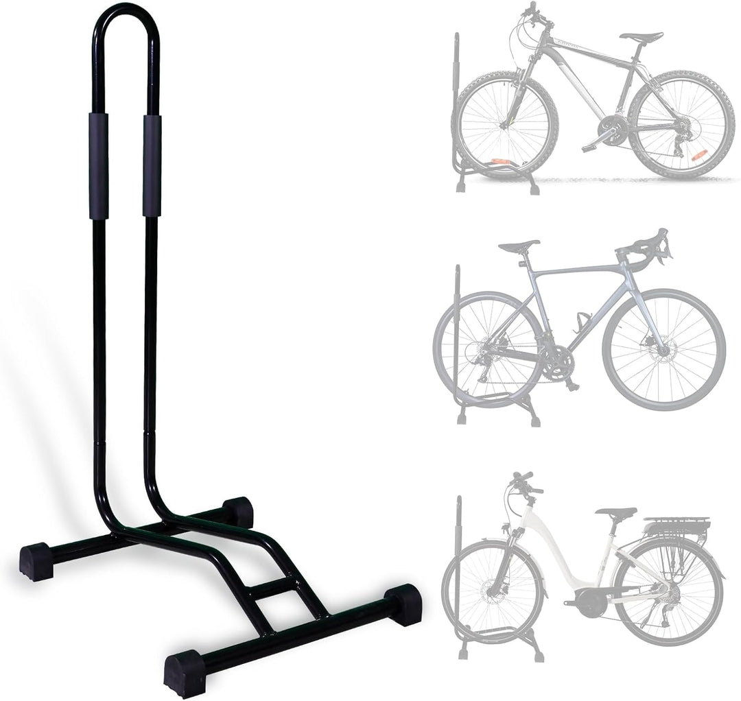 CCLIFE Fahrradständer Boden Radständer für 29 zoll Fahrrad mit Reifenbreiten bis 65 mm Eisen Fahrrad