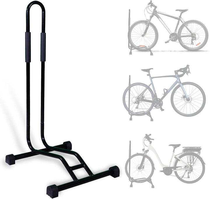 CCLIFE Fahrradständer Boden Radständer für 29 zoll Fahrrad mit Reifenbreiten bis 65 mm Eisen Fahrrad