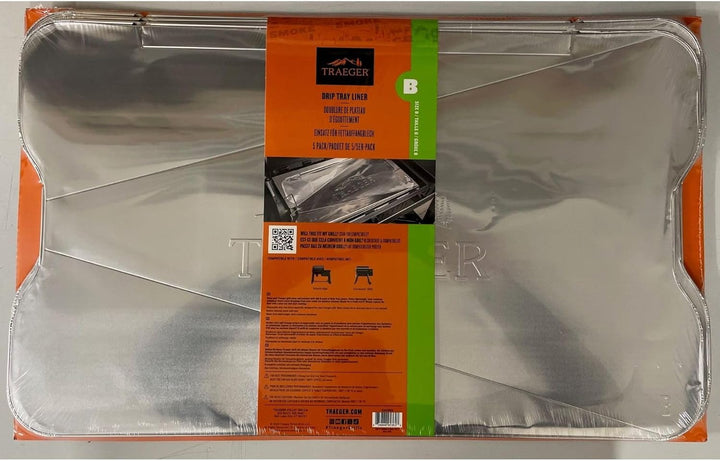 Traeger Ablaufblech Schutzfolie für Ironwood 885 und Woodridge - 5er Pack - Size B - BAC855