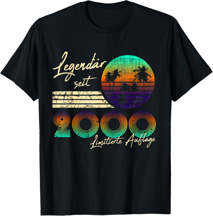 20. Geburtstag Geschenk Männer 20 Legendär Geboren 2000 T-Shirt