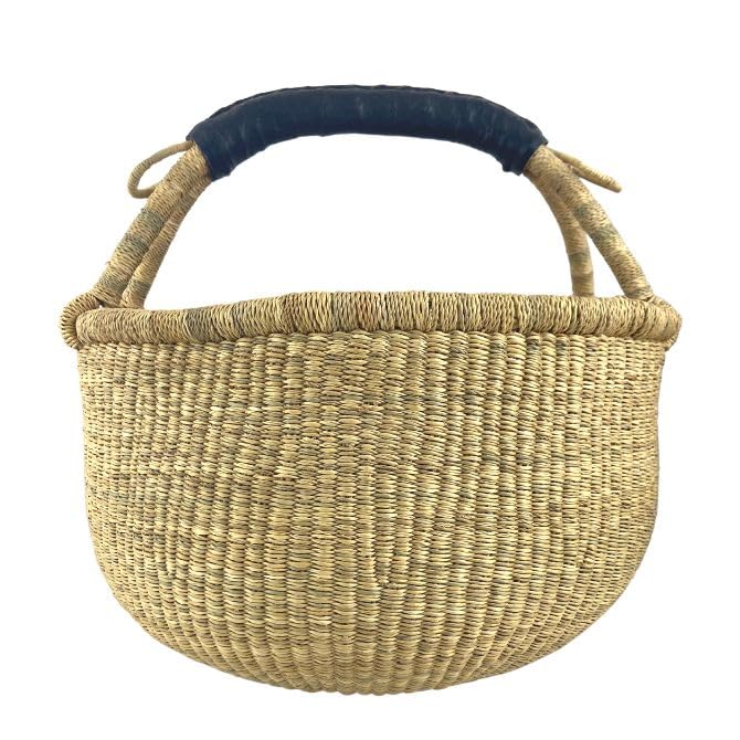 Bolga Korb Afrika - XXL - Das Original aus Ghana - Bunt - Fair Trade - Rund - Viele Farben - Afrikan