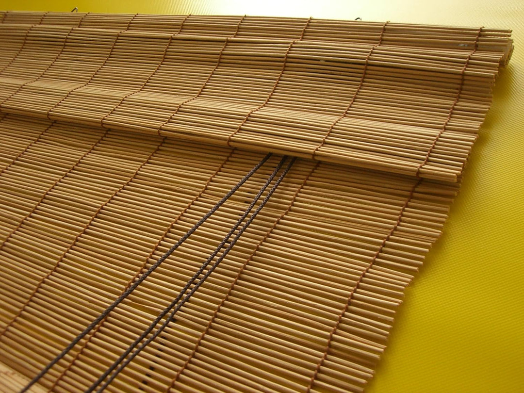 Bambusrollo Bambus Raffrollo Natur Breite 60-140cm Länge 160 und 240cm Seitenzug Fenster Tür Rollos