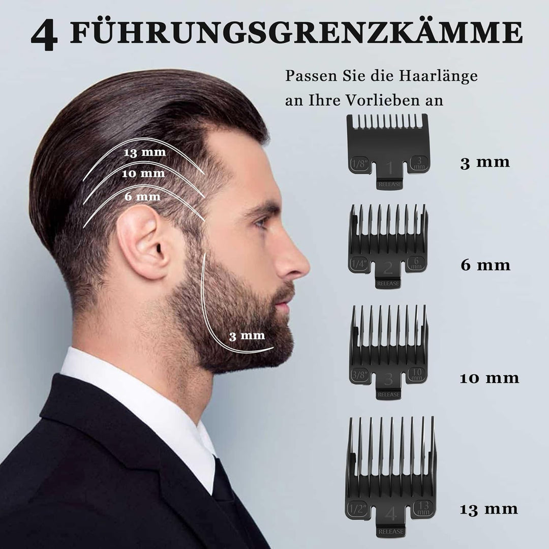 KEMEI 2242 Professionelle Haarschneidemaschine für Männer, Kabellose Friseurschermaschine mit LED-An