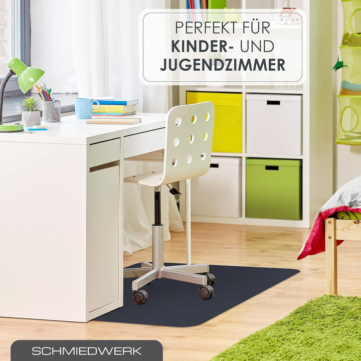 Bodenschutzmatte farbig | Bürostuhl Unterlage | Kratzfest | Made in Germany (Anthrazit, 90 x 120 cm)