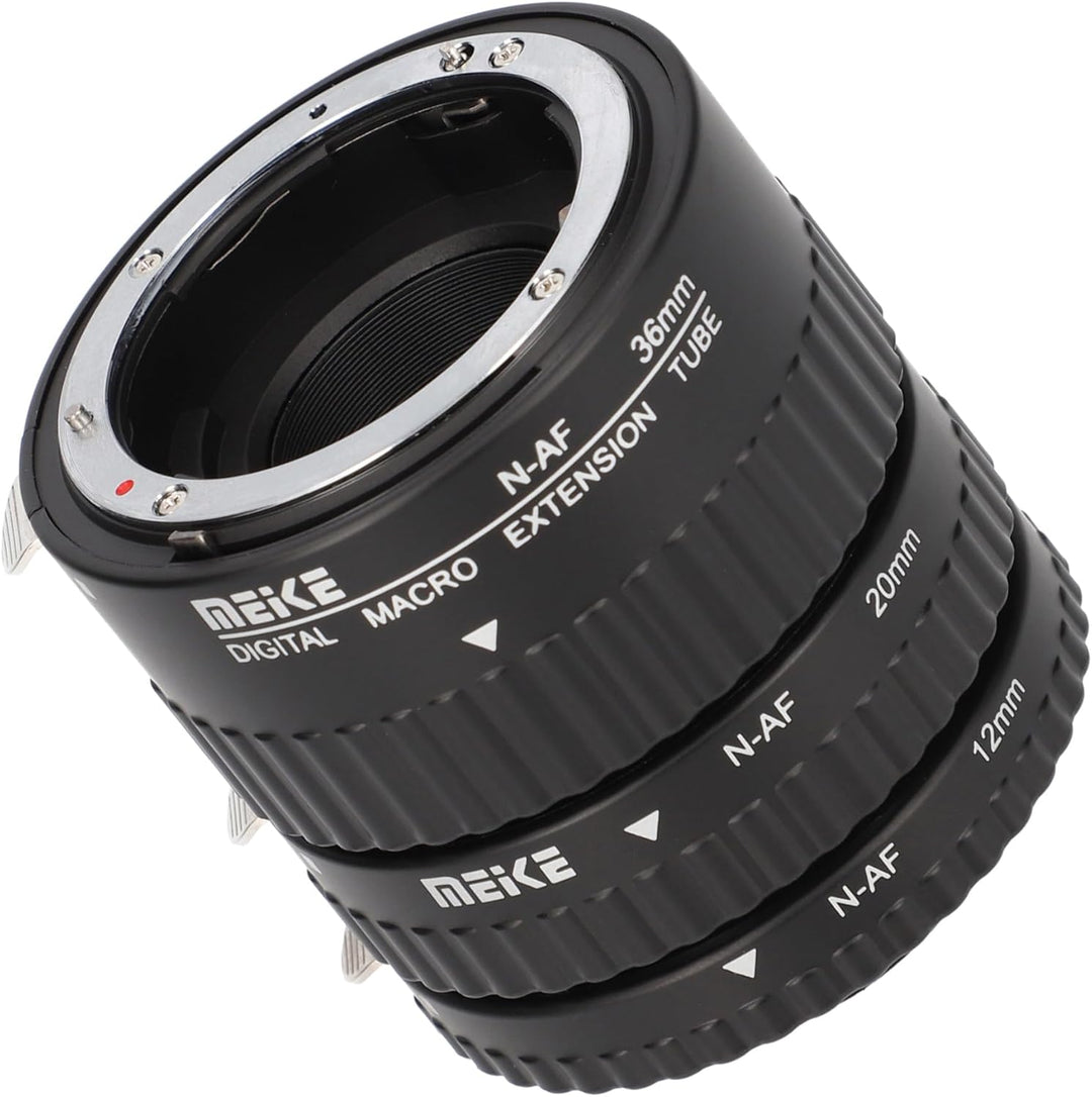 Khalia-Foto AF Autofokus Zwischenringe für Nikon SLR Kameras, Automatik-Zwischenringe (Metall), 1080