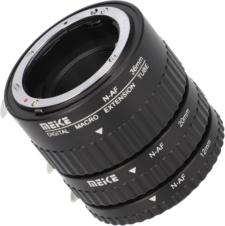 Khalia-Foto AF Autofokus Zwischenringe für Nikon SLR Kameras, Automatik-Zwischenringe (Metall), 1080