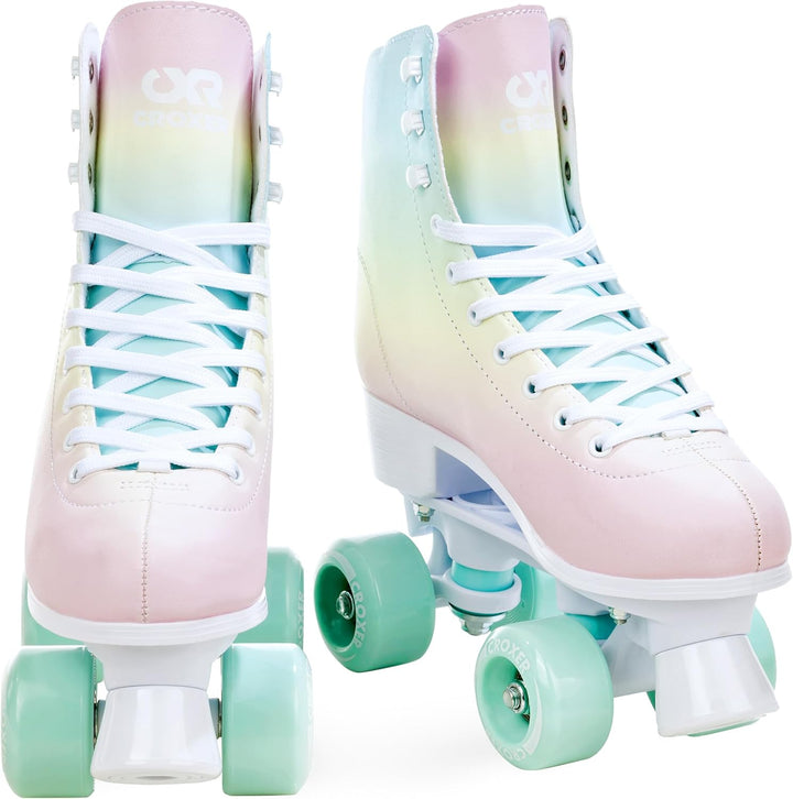 CROXER Rollschuhe Roller Skates für Kinder Erwachsene Mädchen Damen 39 (25,5cm) Alessa Rainbow, 39 (